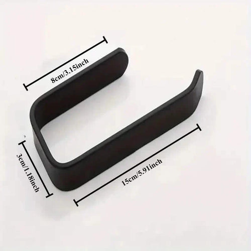 2-Pack: No-Drill Self-Adhesive Toilet Paper Holder – Black & White