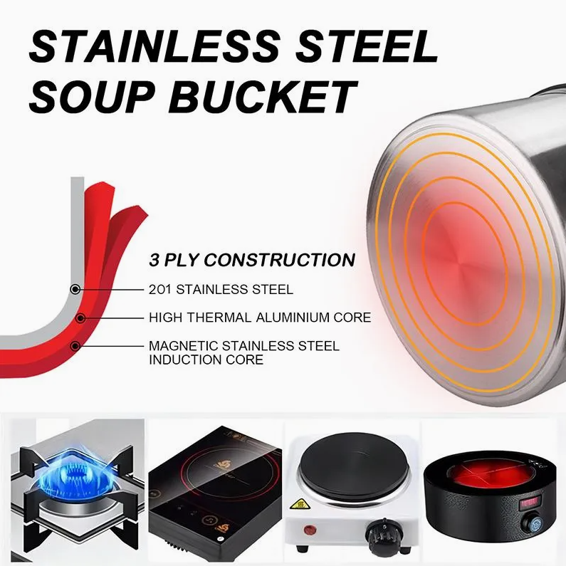 Daosheng Metal Good Price Stock Pot Large Commercial Stainless Steel Water Pot