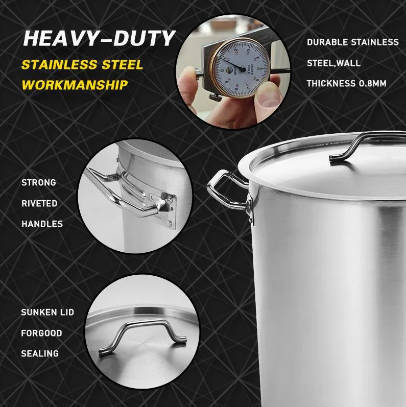 Daosheng Metal Good Price Stock Pot Large Commercial Stainless Steel Water Pot