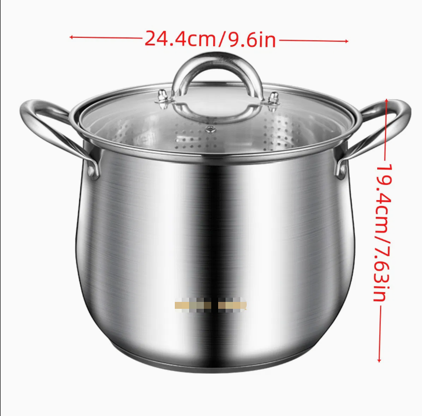 Stainless Steel Cooking Pot Sets Large-Capacity Soup Pots Kitchen Stock Pot Cookware