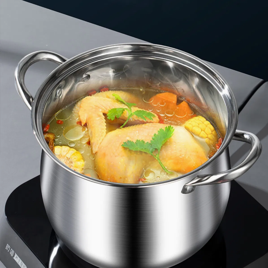 Stainless Steel Cooking Pot Sets Large-Capacity Soup Pots Kitchen Stock Pot Cookware