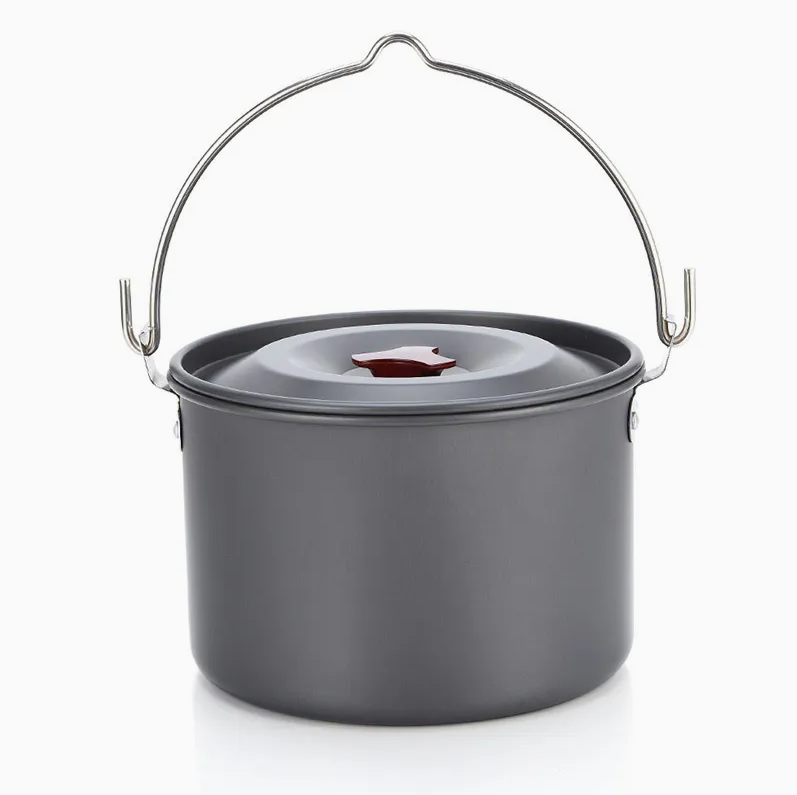 Outdoor 1-2 Person Portable Camping and Hiking Collapsible Backpacking Cookware Set Outdoor Survival Emergency Kit